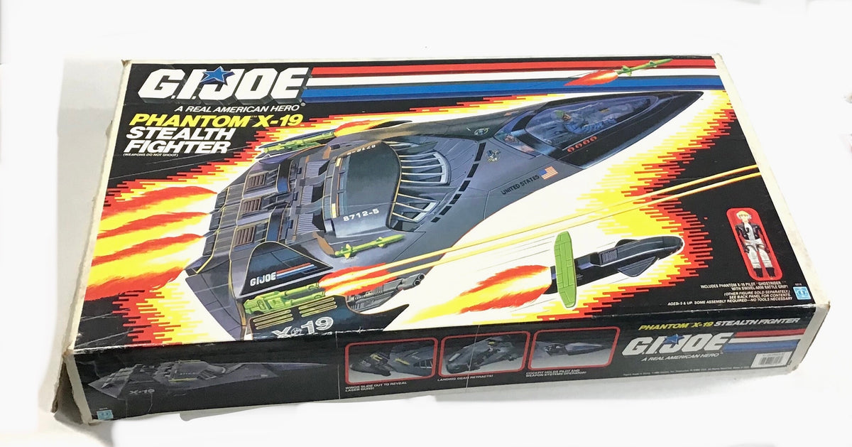 Vintage GI top Joe Phantom X-19 Stealth Fighter Vehicle Jet plane ARAH 1988 READ