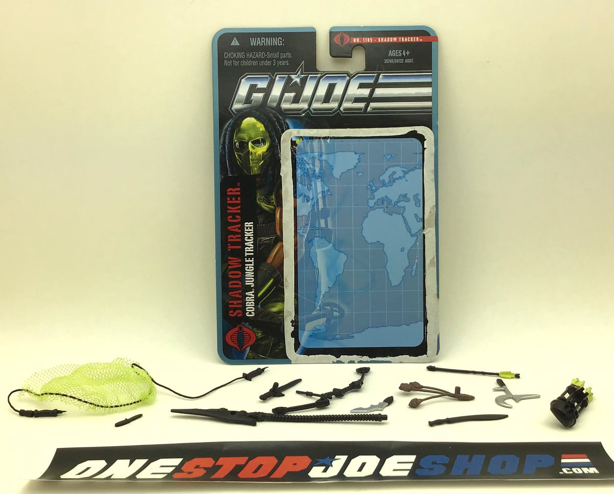 2011 POC G.I. JOE COBRA SHADOW TRACKER V1 WAVE 4 LOOSE 100% COMPLETE + FULL  CARD