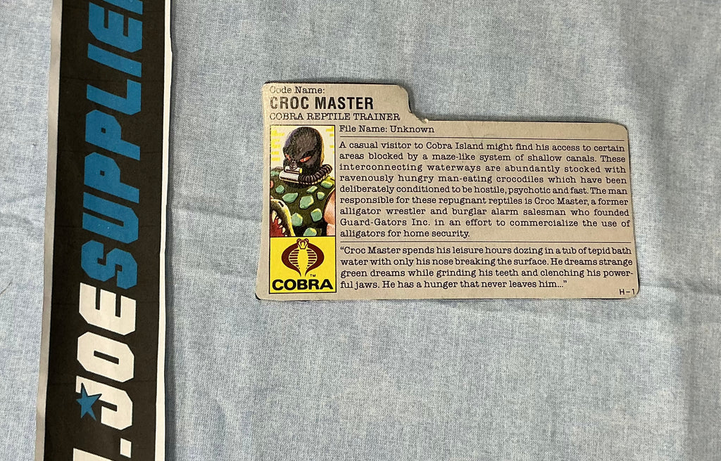 1987 VINTAGE ARAH CROC MASTER V1 FRIDGE OFFER FILE CARD (g)