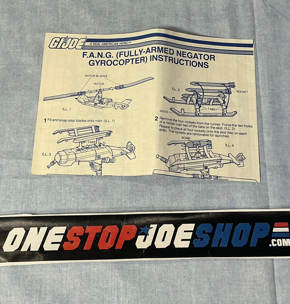 1983 VINTAGE ARAH F.A.N.G. FANG BLUEPRINTS