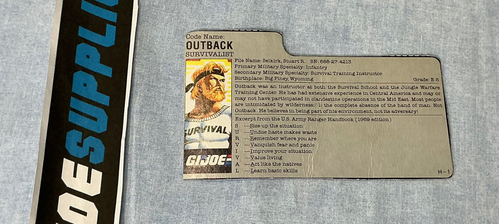 1987 VINTAGE ARAH OUTBACK V1 FRIDGE OFFER FILE CARD (b)