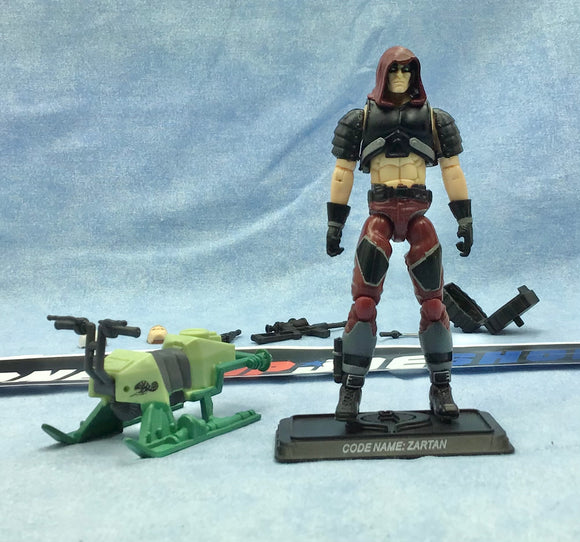 2008 25TH ANNIVERSARY G.I. JOE DREADNOK ZARTAN V14 + SWAMP SKIER VEHICLE WAVE 11 LOOSE 100% COMPLETE + FULL CARD