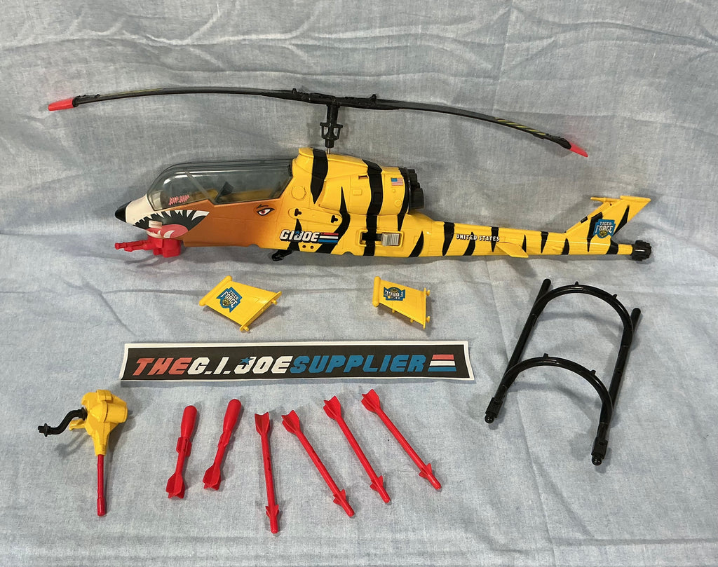 1988 VINTAGE ARAH G.I. JOE TIGER FLY TIGER FORCE HELICOPTER VEHICLE ONLY LOOSE 100% COMPLETE WORKS