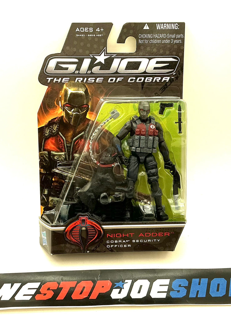 2009 ROC G.I. JOE COBRA NIGHT ADDER V1 COBRA SECURITY BLUE TATTOO VARIANT NEW SEALED