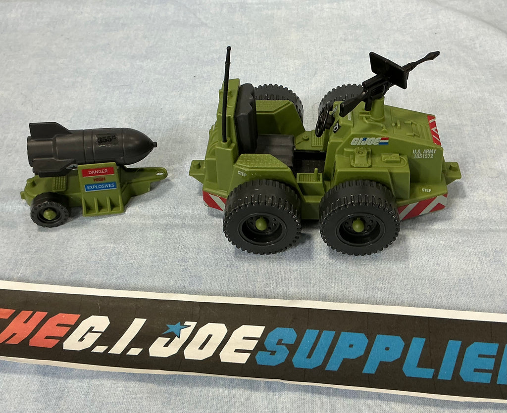 1985 VINTAGE ARAH G.I. JOE WEAPONS TRANSPORT VEHICLE LOOSE 100% COMPLETE (f)
