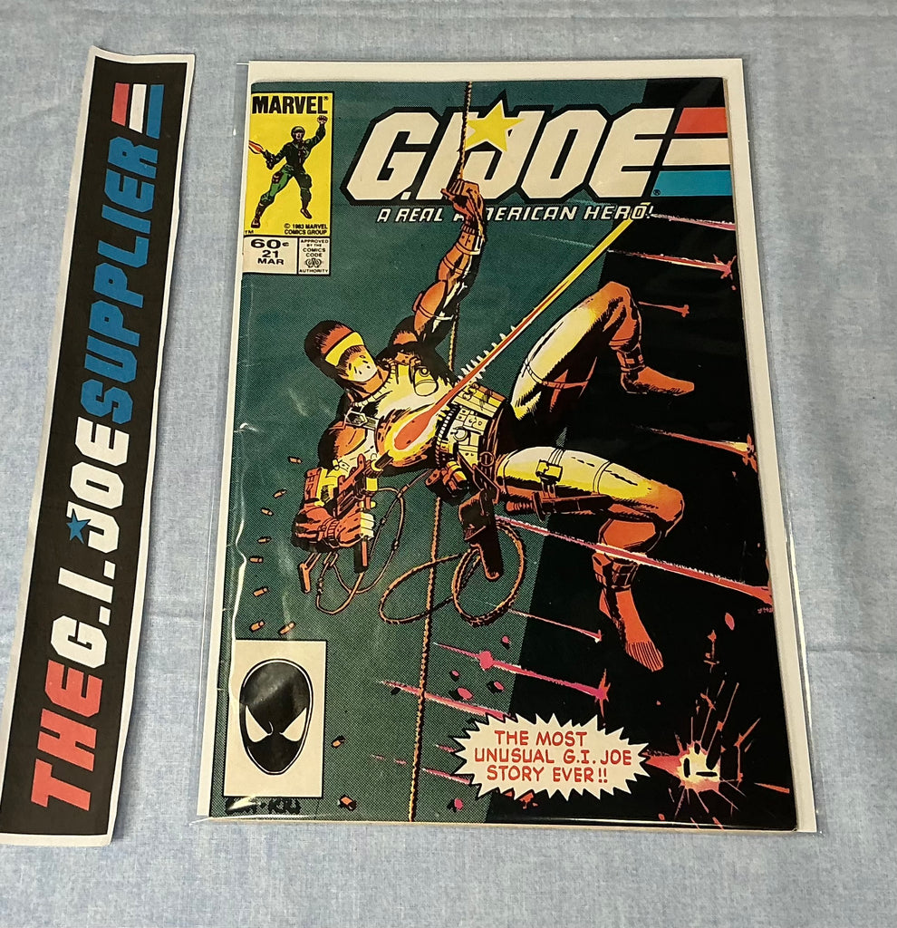 MARVEL COMICS G.I. JOE A REAL AMERICAN HERO (1982-1994) ISSUE #21 COMIC BOOK MARCH 1984 3RD PRINTING DIRECT EDITION KEY ISSUE (b)