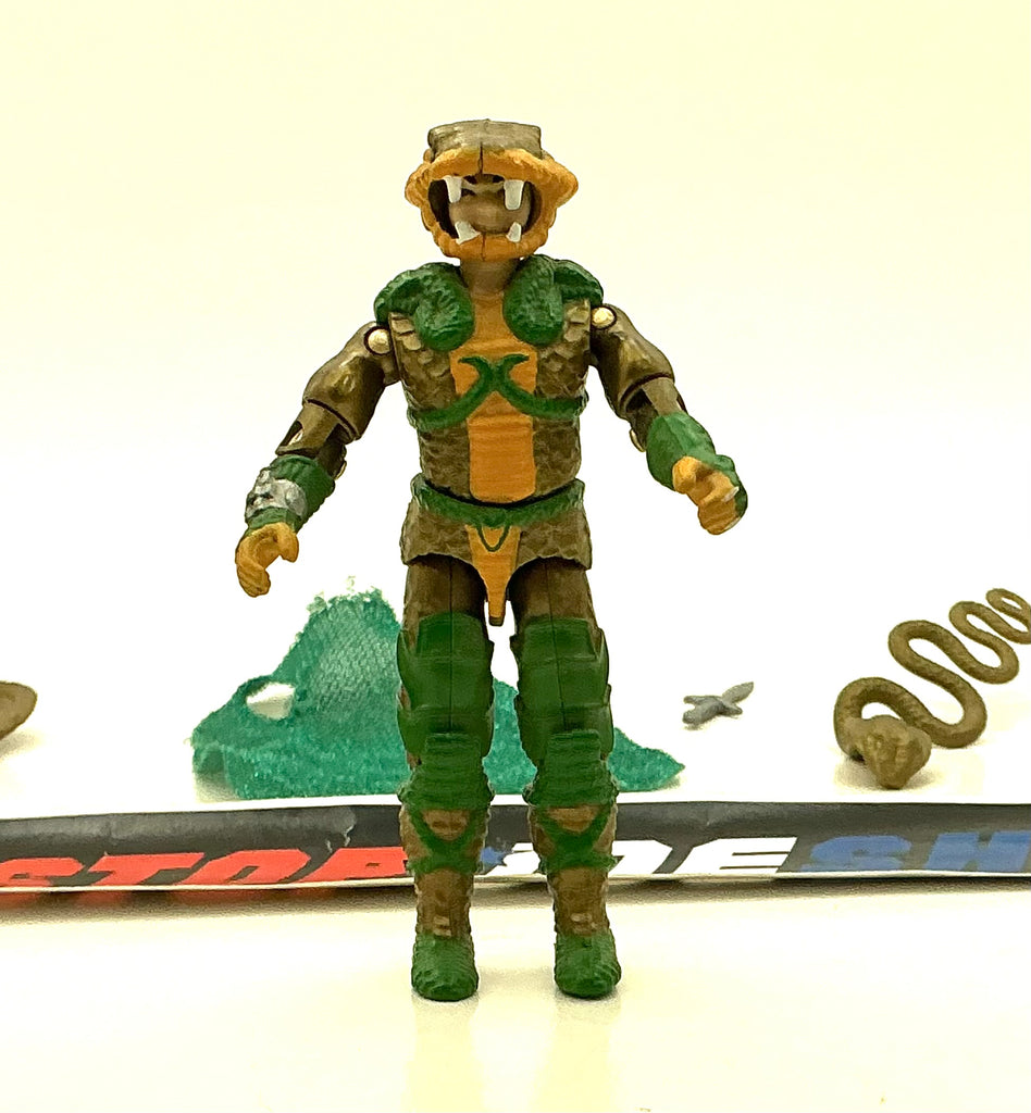 1986 VINTAGE ARAH G.I. JOE COBRA SERPENTOR V1 EMPEROR LOOSE 100% COMPLETE (d)