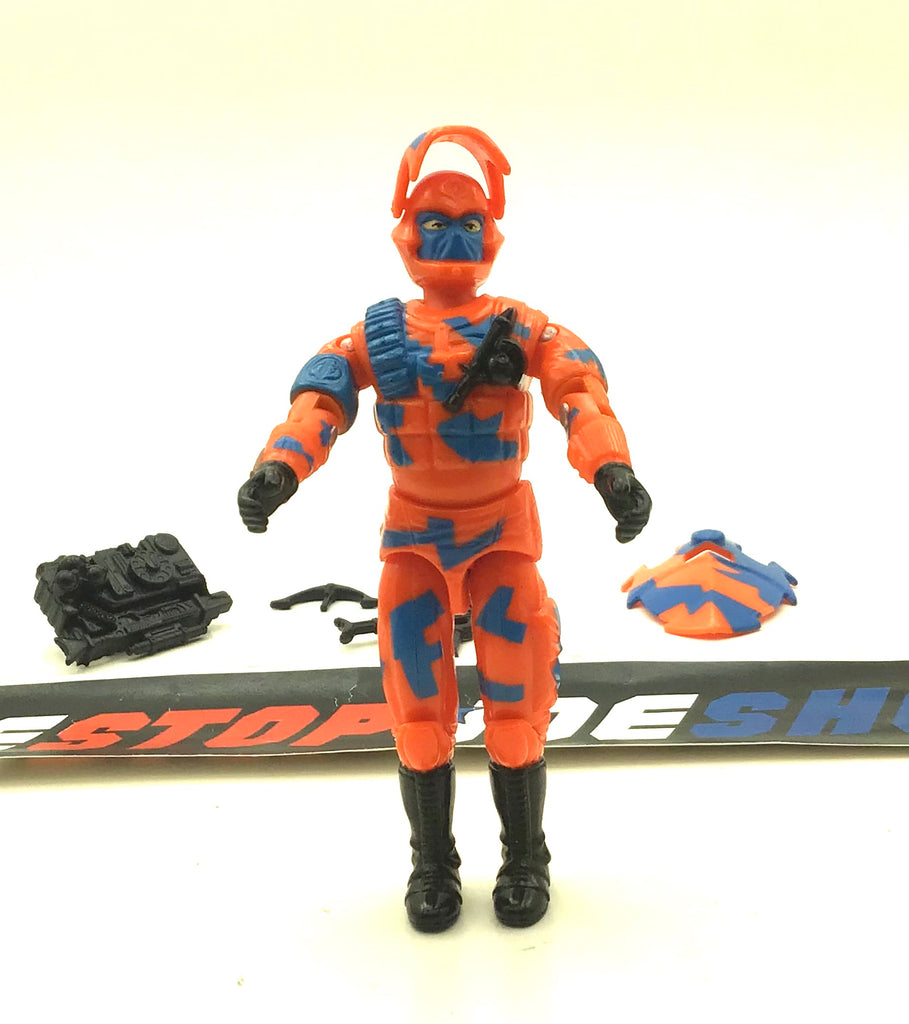 1989 VINTAGE ARAH G.I. JOE COBRA ALLEY VIPER V1 URBAN ASSAULT TROOPER LOOSE 100% COMPLETE (c)