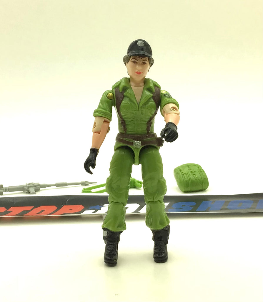 1985 VINTAGE ARAH G.I. JOE LADY JAYE V1 COVERT OPERATIONS LOOSE 100% COMPLETE (g)