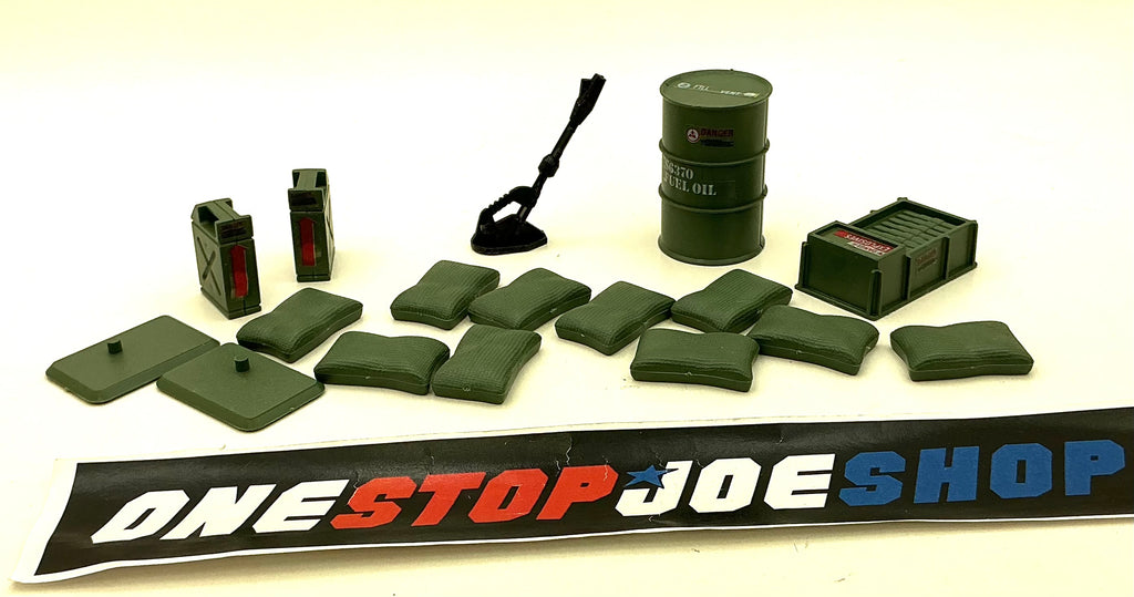 1984 VINTAGE ARAH G.I. JOE MORTAR DEFENSE UNIT BATTLEFIELD ACCESSORIES LOOSE 100% COMPLETE (i)