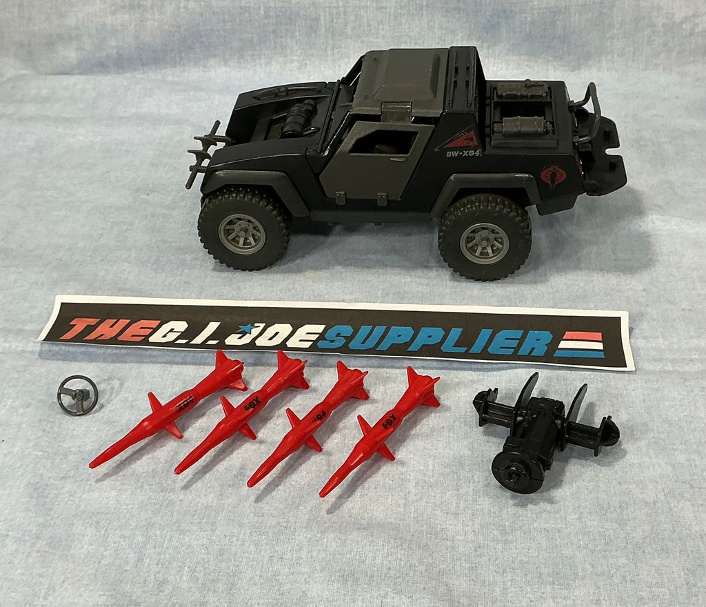 1984 VINTAGE ARAH G.I. JOE COBRA STINGER NIGHT ATTACK 4-WD VEHICLE ONLY LOOSE 100% COMPLETE (d)
