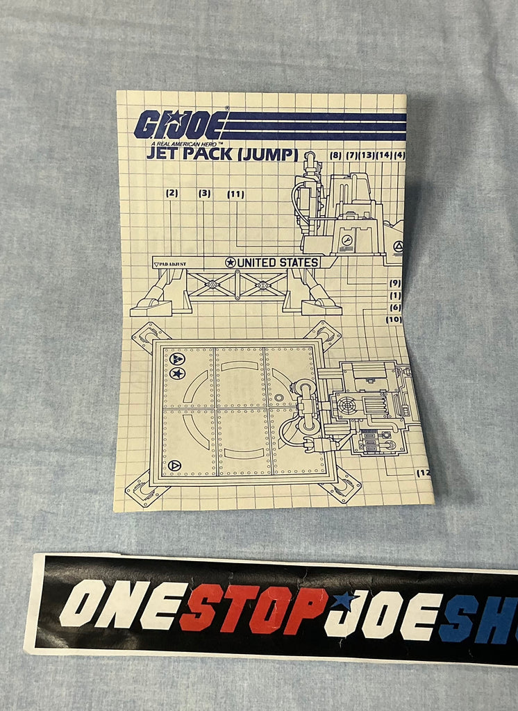 1982 VINTAGE ARAH JET PACK JUMP VEHICLE PLAY SET BLUEPRINTS (e)