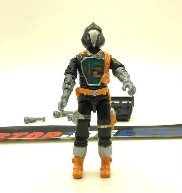 1986 VINTAGE ARAH G.I. JOE COBRA B.A.T. V1 BAT BATTLE ANDROID TROOPER LOOSE 100% COMPLETE ORANGE (b)