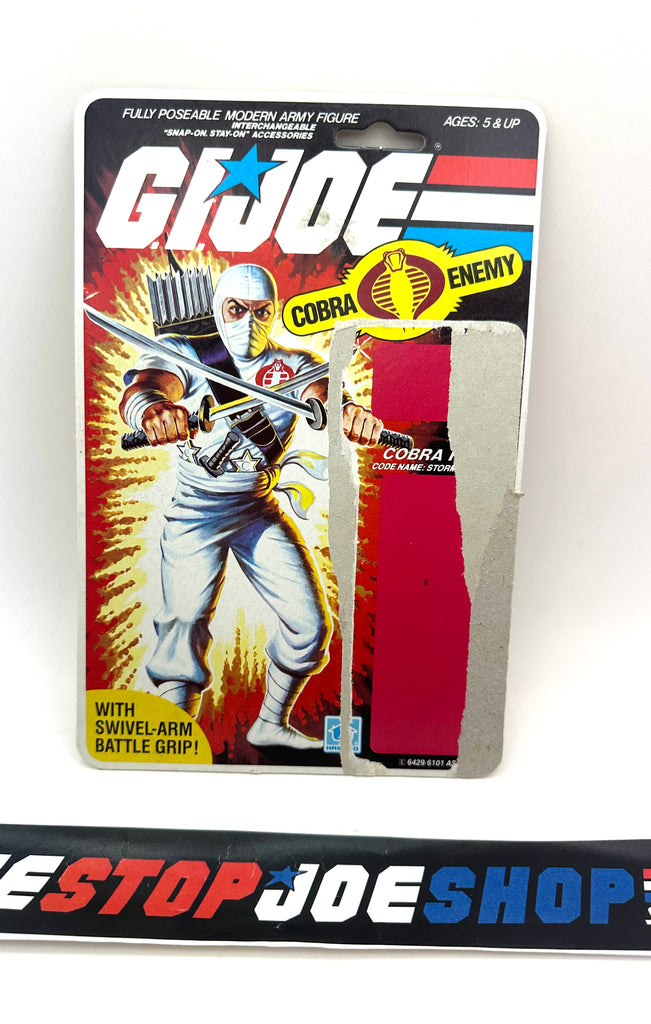 1984 VINTAGE ARAH STORM SHADOW V1 FULL PEACH FILE CARD (c)