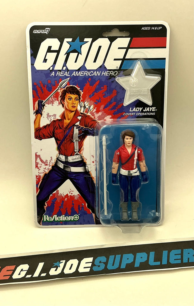 2026 SUPER7 REACTION+ G.I. JOE 250TH USA ANNIVERSARY LADY JAYE V1 COVERT OPERATIONS WAL-MART EXCLUSIVE O-RING NEW SEALED