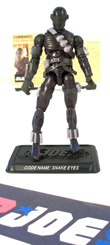 2008 25TH ANNIVERSARY G.I. JOE SNAKE EYES V37 DVD BATTLE PACK LOOSE 100% COMPLETE + F/C