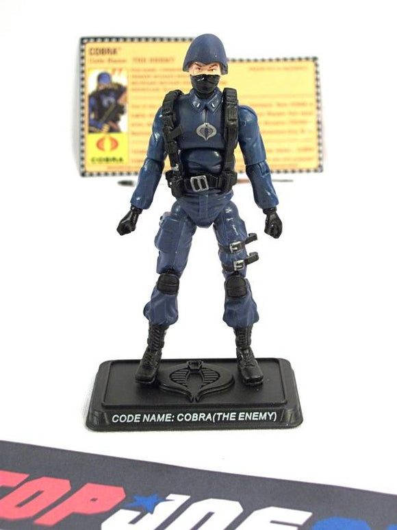 2007 25TH ANNIVERSARY G.I. JOE COBRA ENEMY TROOPER V3 WAVE 2 LOOSE 100% COMPLETE + F/C W/ BACKPACK HOLE