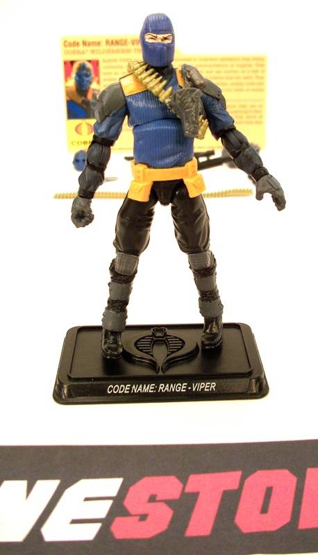 2009 25TH ANNIVERSARY G.I. JOE COBRA RANGE-VIPER V4 DEFENSE OF COBRA ISLAND PACK LOOSE 100% COMPLETE + F/C