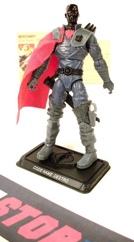 2008 25TH ANNIVERSARY G.I. JOE COBRA DESTRO V19B COMIC PACK LOOSE 100% COMPLETE + F/C