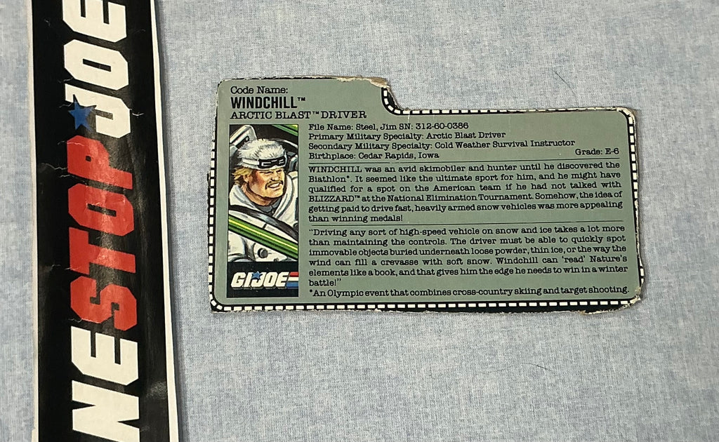 1989 VINTAGE ARAH WINDCHILL V1 FILE CARD (c)