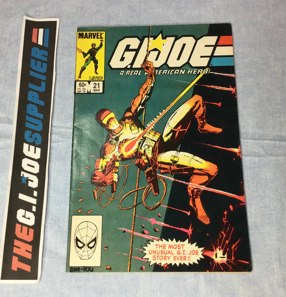 MARVEL COMICS G.I. JOE A REAL AMERICAN HERO (1982-1994) ISSUE #21 COMIC BOOK MARCH 1984 1ST PRINTING DIRECT EDITION (b)
