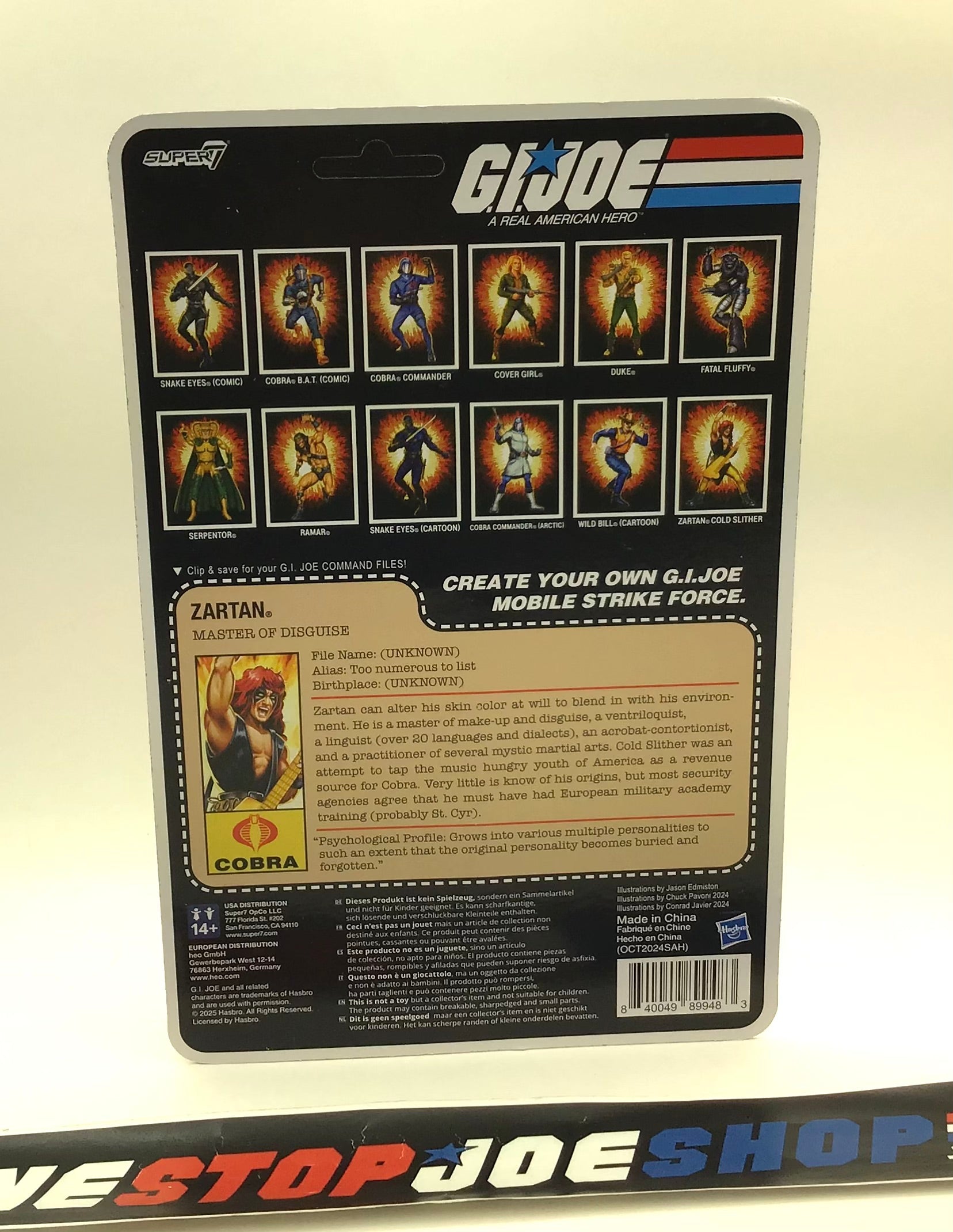 Super7 GI Joe Reaction Plus LOT COLD SLITHER ZARTAN DUKE Target NEW MOC Super7 GI Joe Reaction Plus LOT COLD SLITHER ZARTAN DUKE Target NEW MOC
