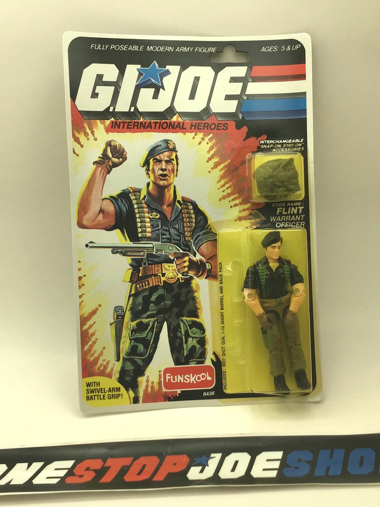 1998 FUNSKOOL RUSSIA G.I. JOE FLINT WARRANT OFFICER LOOSE 100% COMPLETE + FULL CARD