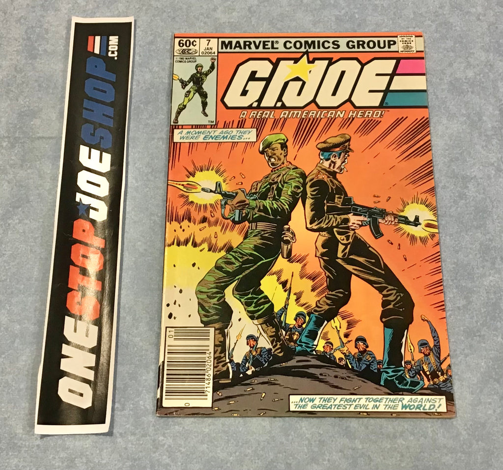 MARVEL COMICS G.I. JOE A REAL AMERICAN HERO ISSUE #7 COMIC BOOK JANUARY 1983 1ST PRINT NEWSSTAND EDITION