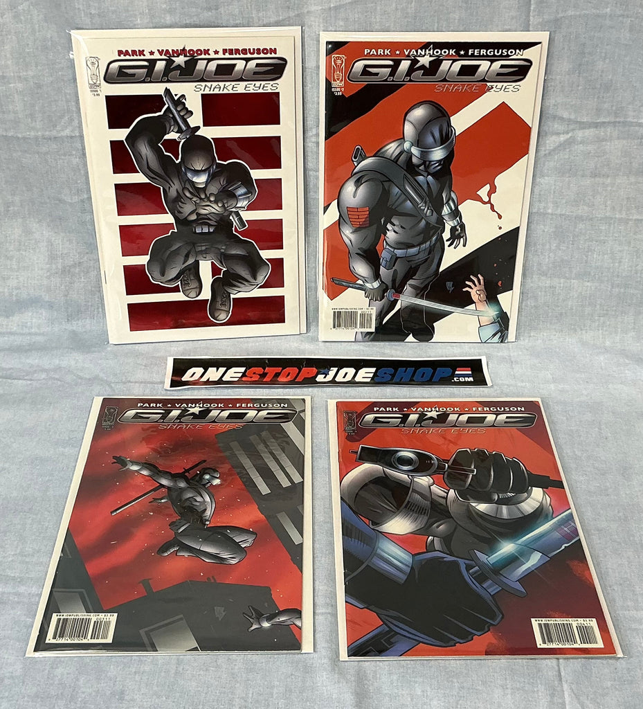 IDW PUBLISHING G.I. JOE: SNAKE EYES (2009-2010) ISSUE #1-4 [VARIOUS COVERS] COMPLETE SERIES SET COMIC BOOK BUNDLE