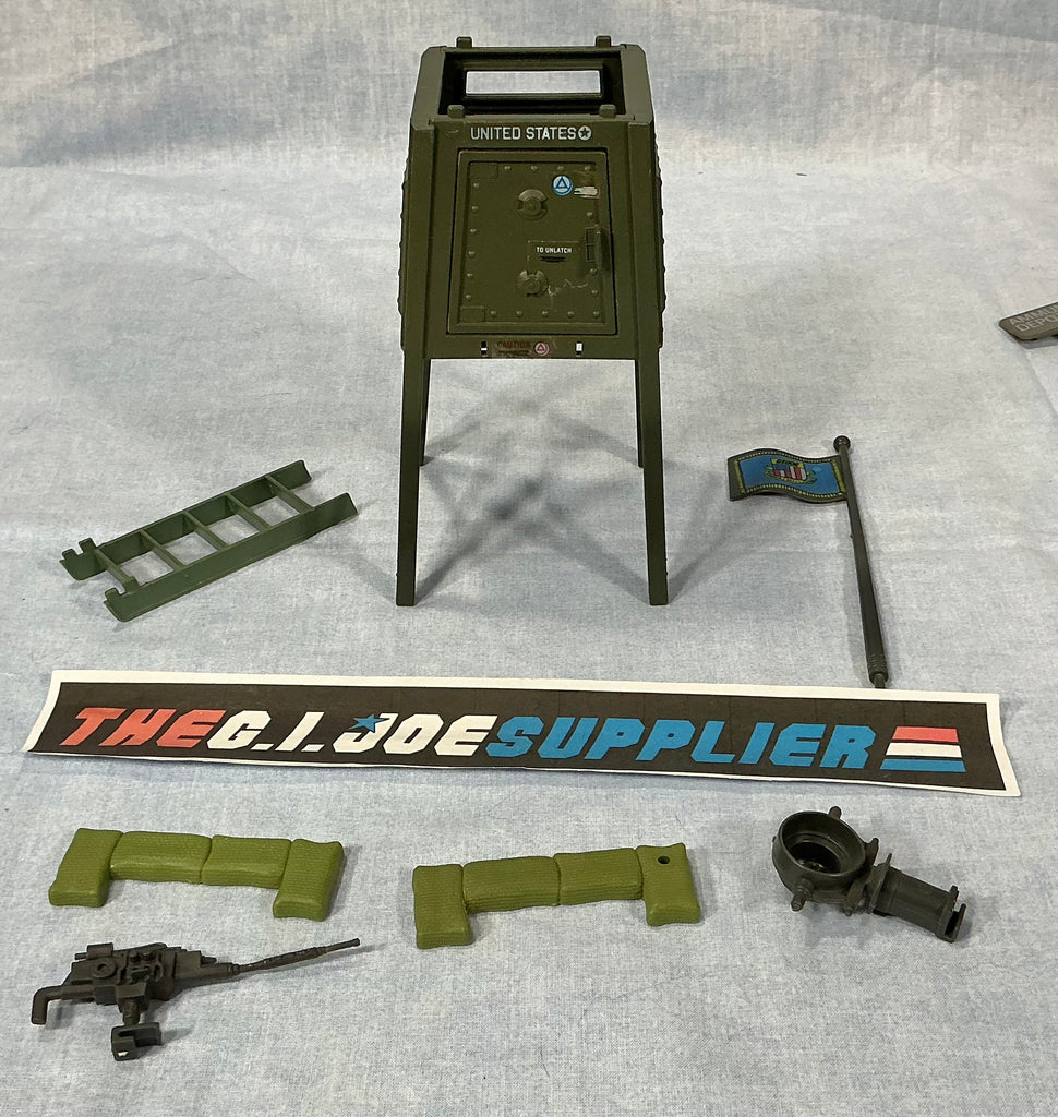1984 VINTAGE ARAH G.I. JOE WATCH TOWER BATTLE STATION LOOSE 100% COMPLETE (f)