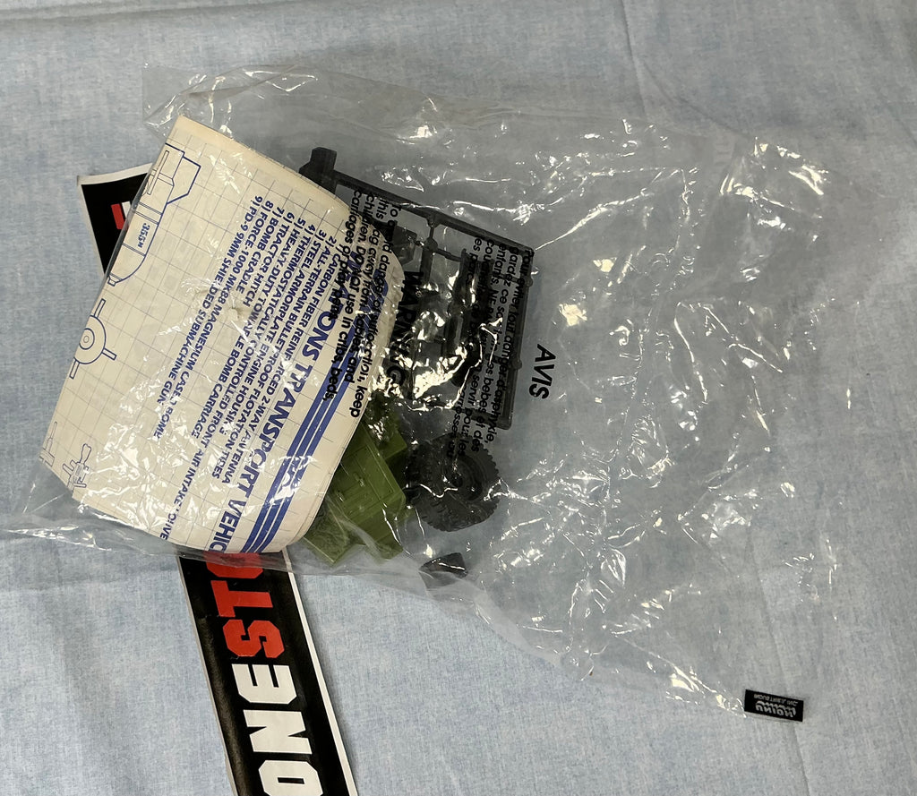 1985 VINTAGE ARAH G.I. JOE WEAPON TRANSPORT VEHICLE LOOSE 100% COMPLETE NEW SELED BAG