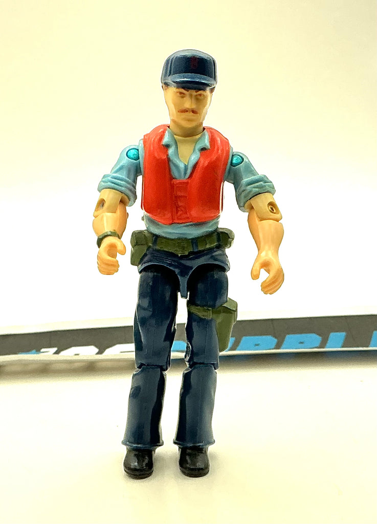 1984 VINTAGE ARAH G.I. JOE CUTTER V1 HOVERCRAFT PILOT LOOSE 100% COMPLETE (c)