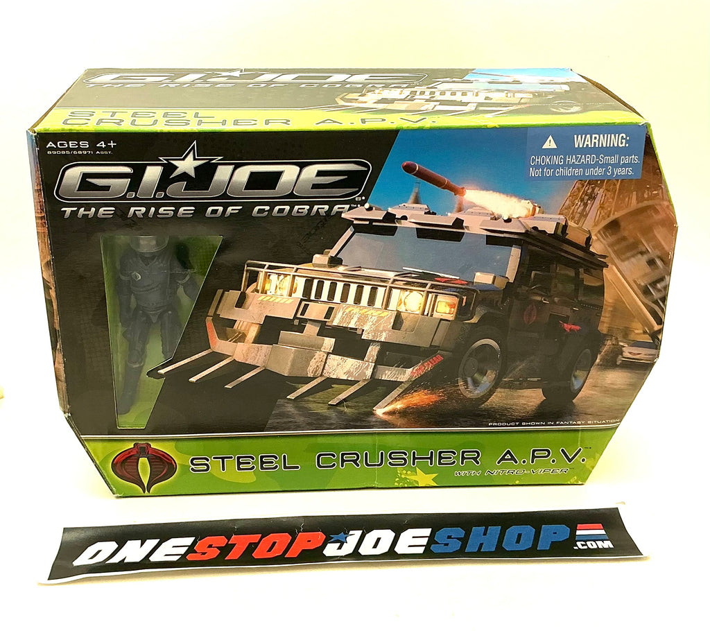 2009 ROC G.I. JOE COBRA STEEL CRUSHER APV HUMMER VEHICLE W/ NITRO-VIPER V2 NEW SEALED