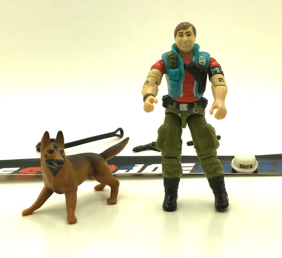 1987 VINTAGE ARAH G.I. JOE LAW & ORDER V1 M.P. & K-9 LOOSE 100% COMPLETE (e)