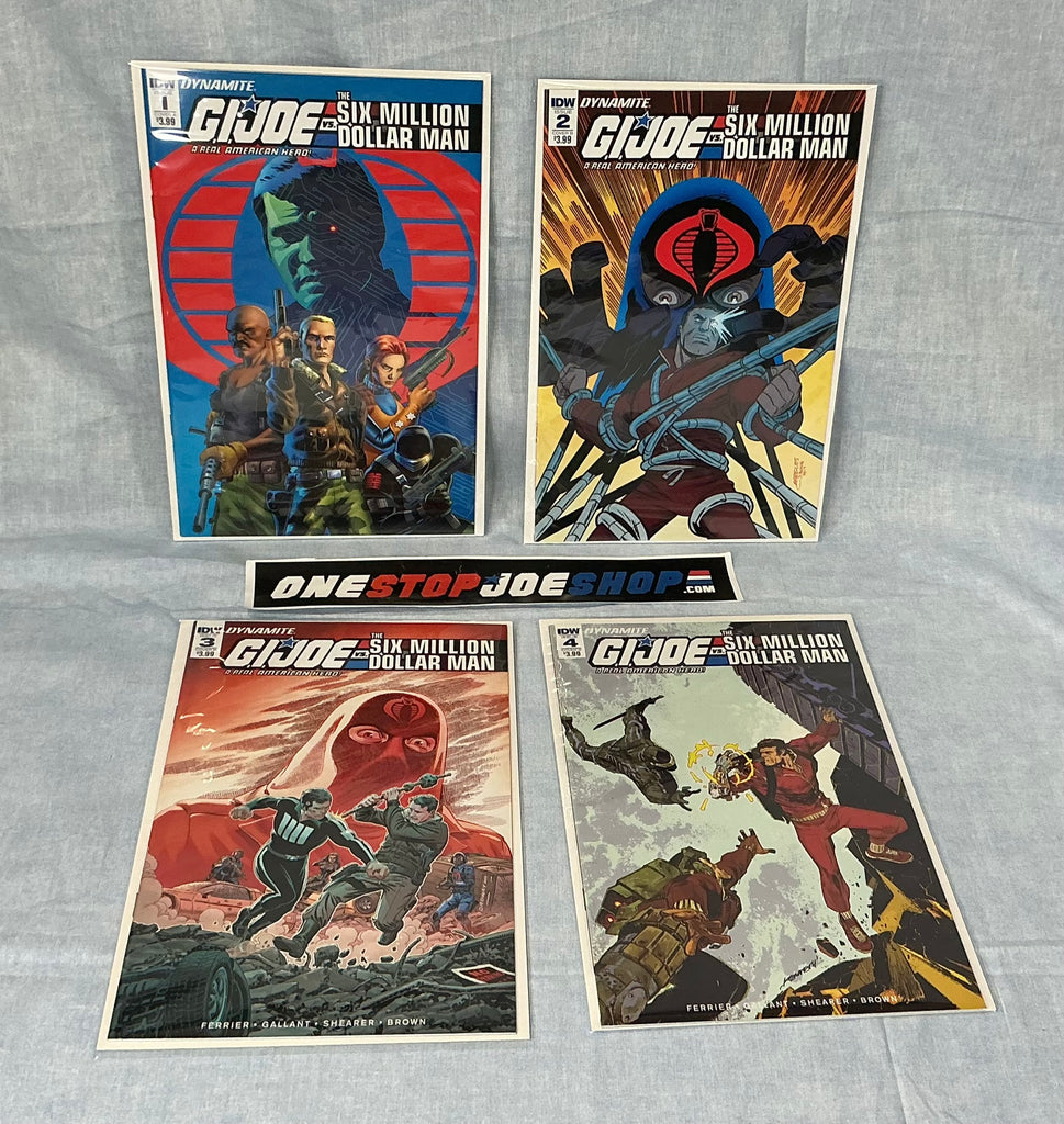 IDW PUBLISHING G.I. JOE VS. THE SIX MILLION DOLLAR MAN (2018) ISSUES #1-4 COMPLETE SERIES SET COMIC BOOK BUNDLE HIGH GRADE