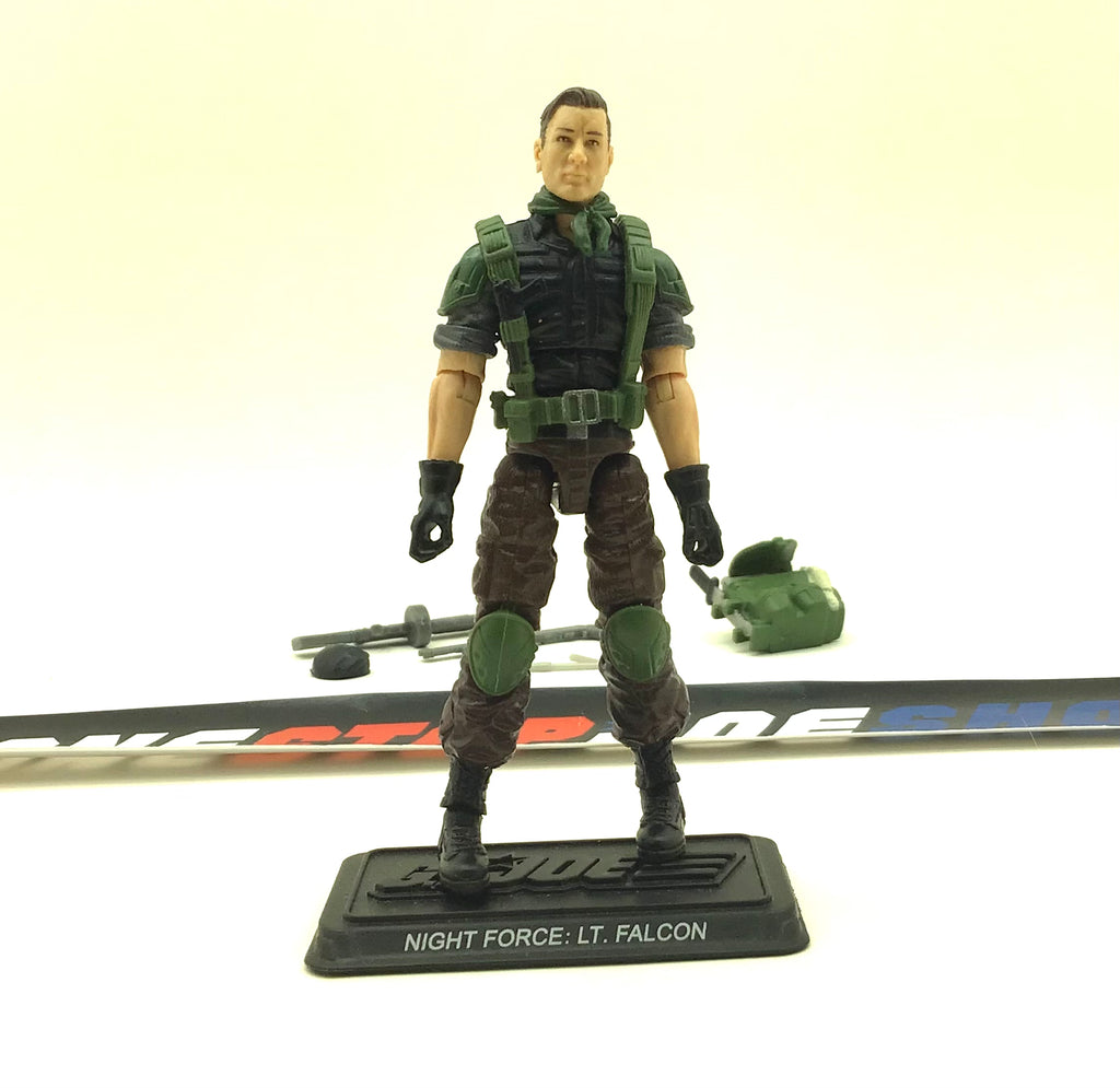 2013:G.I. JOE JOECON CONVENTION EXCLUSIVE NIGHT FORCE NOCTURNAL LT. FALCON V6 TEAM COMMANDER LOOSE 100% COMPLETE NO F/C