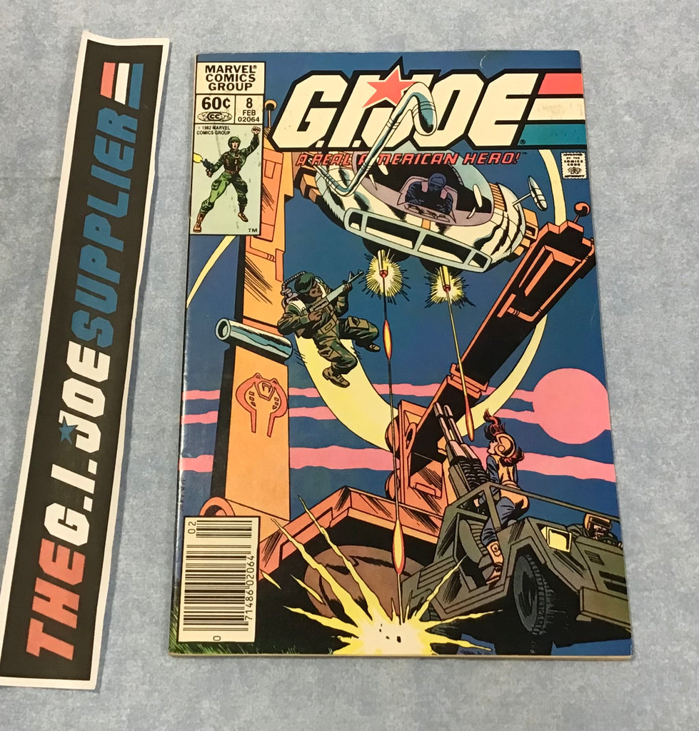 MARVEL COMICS G.I. JOE A REAL AMERICAN HERO ISSUE #8 COMIC BOOK FEBRUARY 1983 1ST PRINT NEWSSTAND EDITION (b)