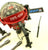 1987 VINTAGE ARAH G.I. JOE COBRA POGO BALLISTIC BATTLE BALL VEHICLE LOOSE 100% COMPLETE (b)