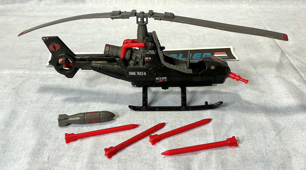 1983 VINTAGE ARAH G.I. JOE COBRA F.A.N.G. A FULLY ARMED NEGATOR GYROCOPTER VEHICLE LOOSE 100% COMPLETE (c)
