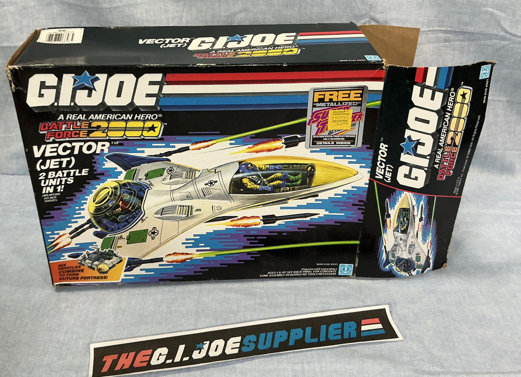 1987 VINTAGE ARAH G.I. JOE VECTOR JET BATTLE FORCE 2000 VEHICLE BOX ONLY SUPER TROOPER OFFER (b)