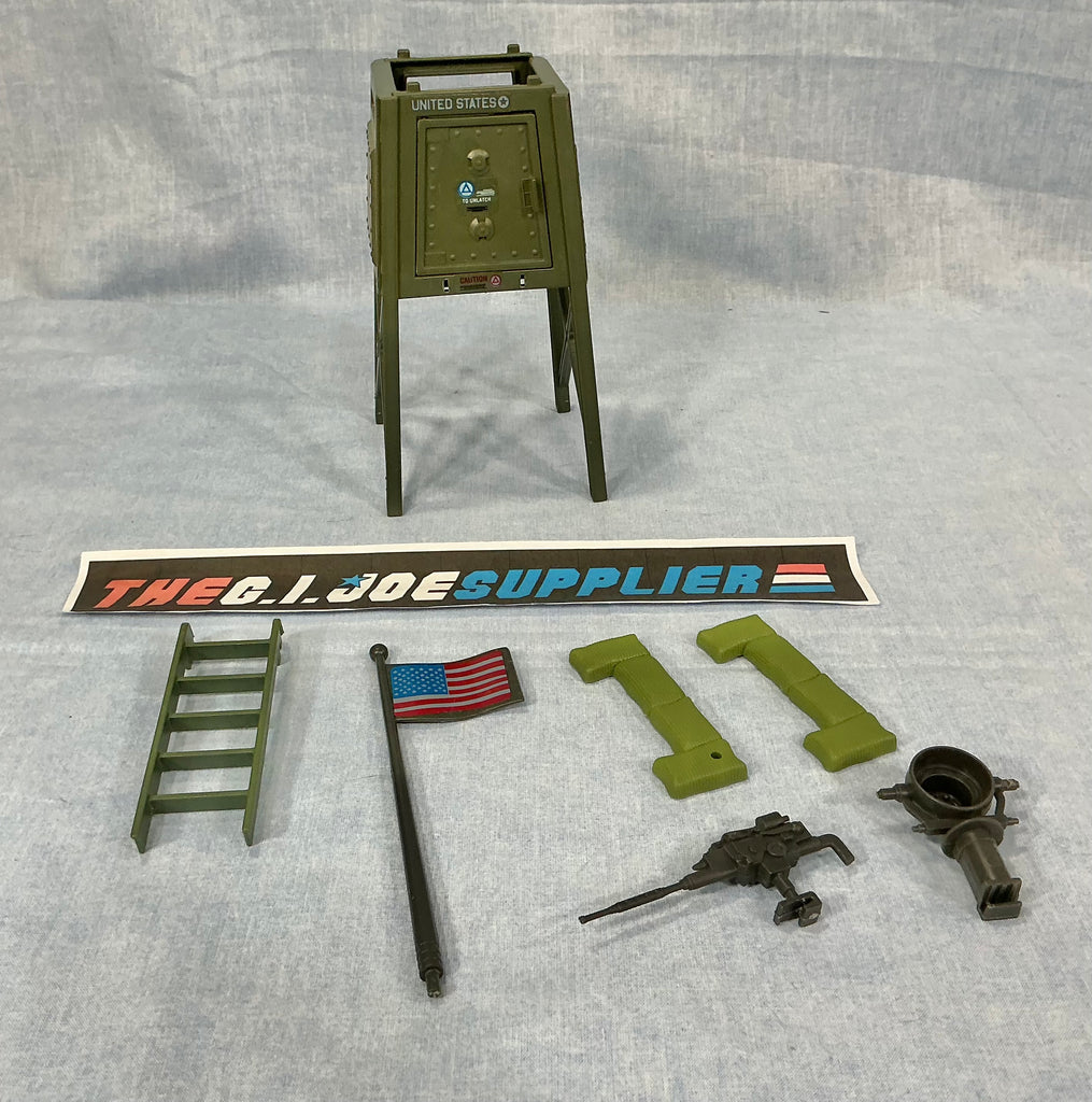 1984 VINTAGE ARAH G.I. JOE WATCH TOWER BATTLE STATION LOOSE 100% COMPLETE (c)