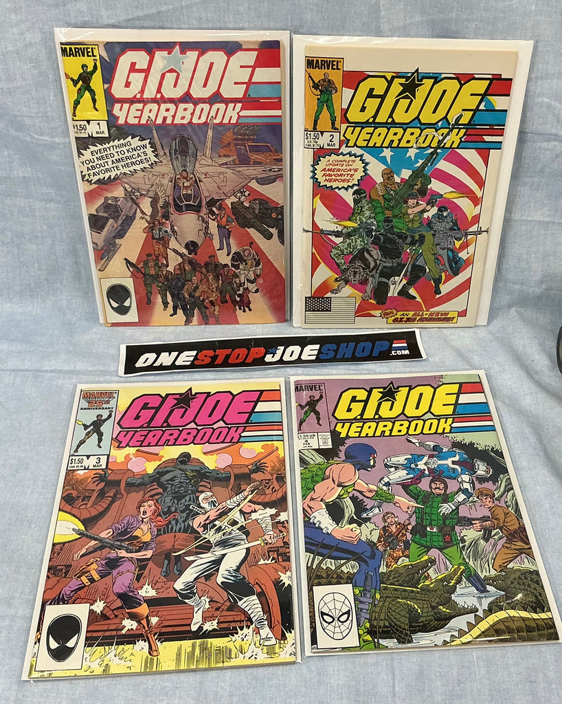 MARVEL COMICS G.I. JOE YEARBOOK (1985-1988) ISSUES #1-4 COMPLETE SERIES SET COMIC BOOK BUNDLE
