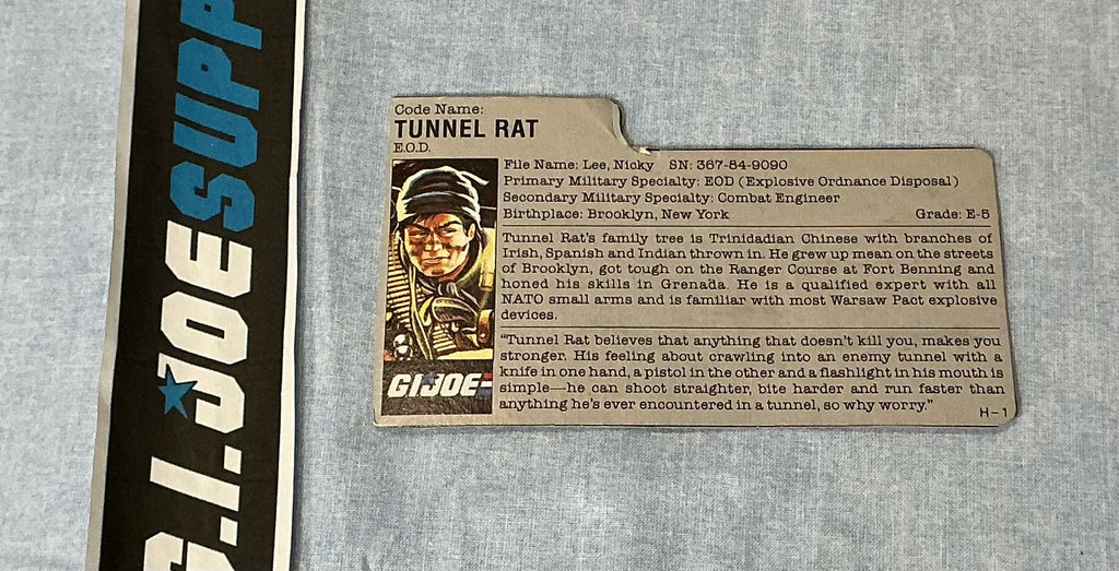 1987 VINTAGE ARAH TUNNEL RAT V1 FRIDGE OFFER FILE CARD (d)