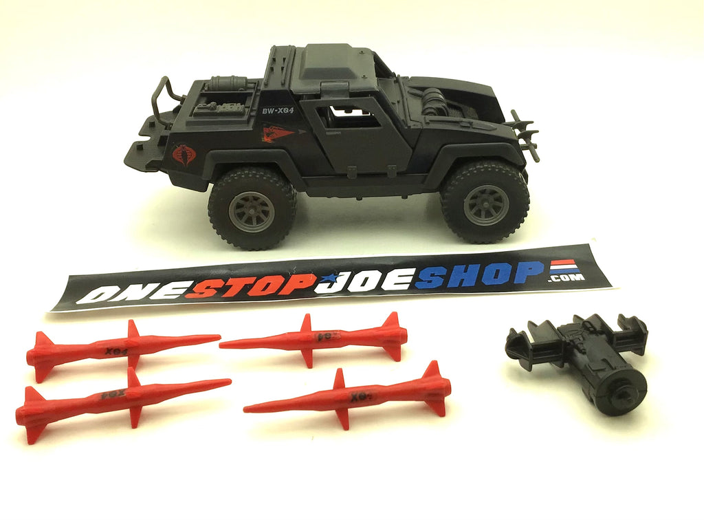 1984 VINTAGE ARAH G.I. JOE COBRA STINGER NIGHT ATTACK 4-WD VEHICLE ONLY LOOSE 100% COMPLETE (b)