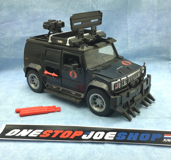 2009 ROC G.I. JOE COBRA STEEL CRUSHER APV HUMMER VEHICLE LOOSE COMPLETE W/ BLUEPRINTS (b)