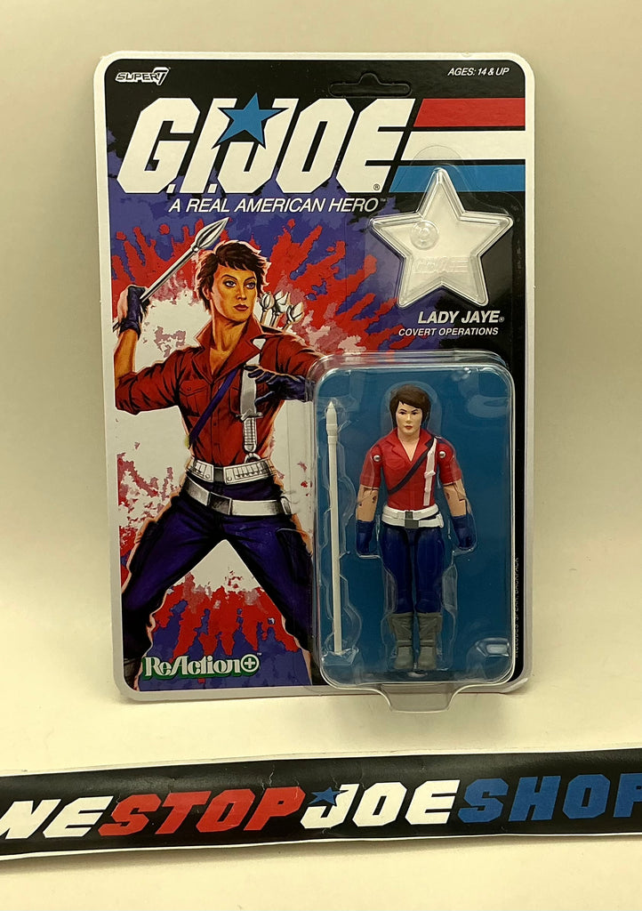 2026 SUPER7 REACTION+ G.I. JOE 250TH USA ANNIVERSARY LADY JAYE V1 TEAM LEADER WAL-MART EXCLUSIVE O-RING NEW SEALED UNPUNCHED