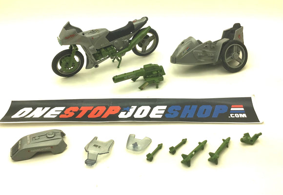 1985 VINTAGE ARAH G.I. JOE SILVER MIRAGE VEHICLE LOOSE 100% COMPLETE (d)