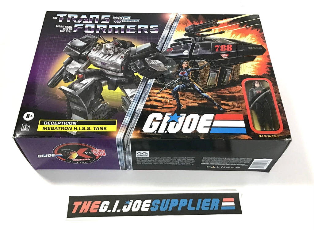 2022 RETRO LINE TRANSFORMERS MASH-UP G.I. JOE COBRA MEGATRON / H.I.S.S. HISS TANK W/ BARONESS HASBRO PULSE EXCLUSIVE NEW SEALED