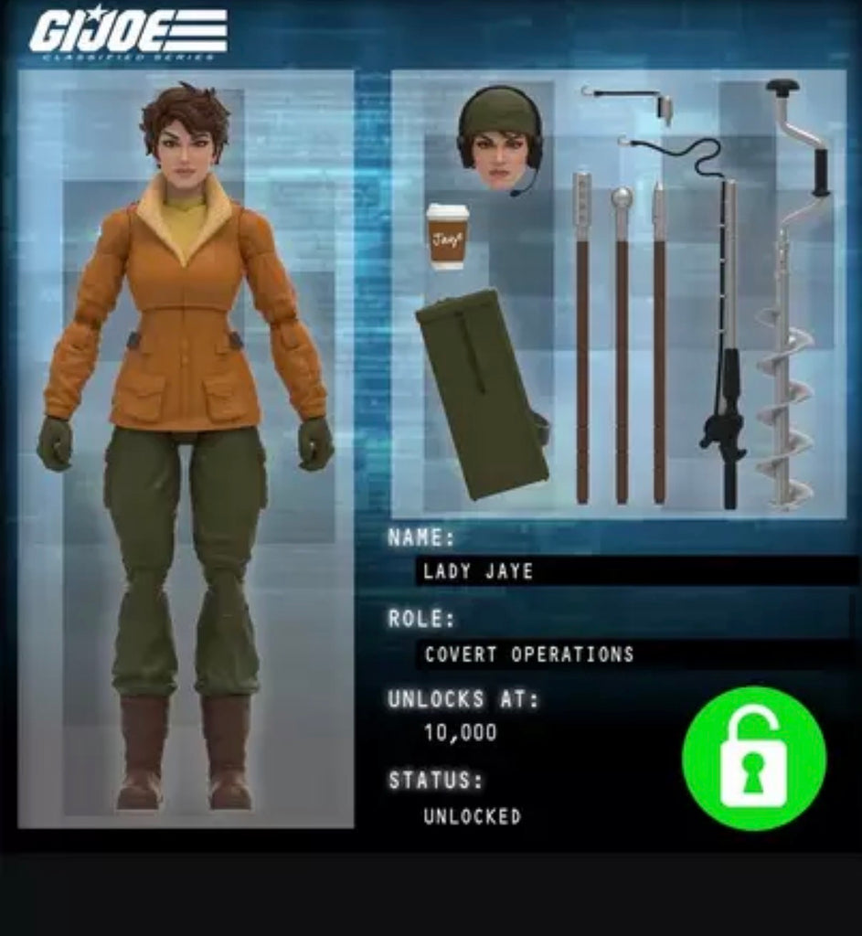 2026 CLASSIFIED G.I. JOE LADY JAYE 6" FIGURE HASBRO PULSE HASLAB EXCLUSIVE LOOSE 100% COMPLETE PREORDER