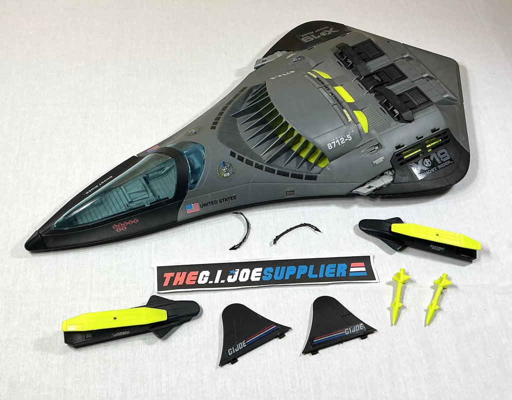 1988 VINTAGE ARAH G.I. JOE PHANTOM X-19 STEALTH FIGHTER VEHICLE ONLY LOOSE 100% COMPLETE (b)